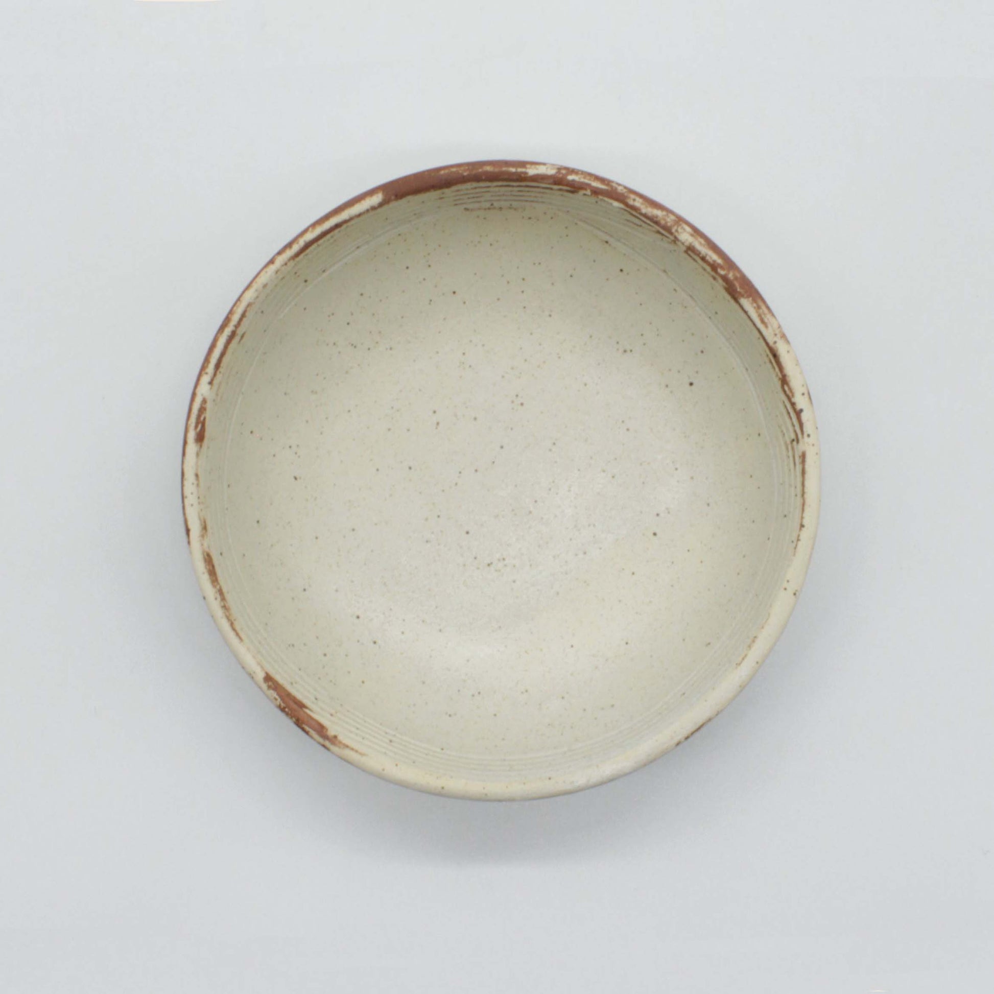 Sauce dish – handmade in antique white colour with touches of clay colour.