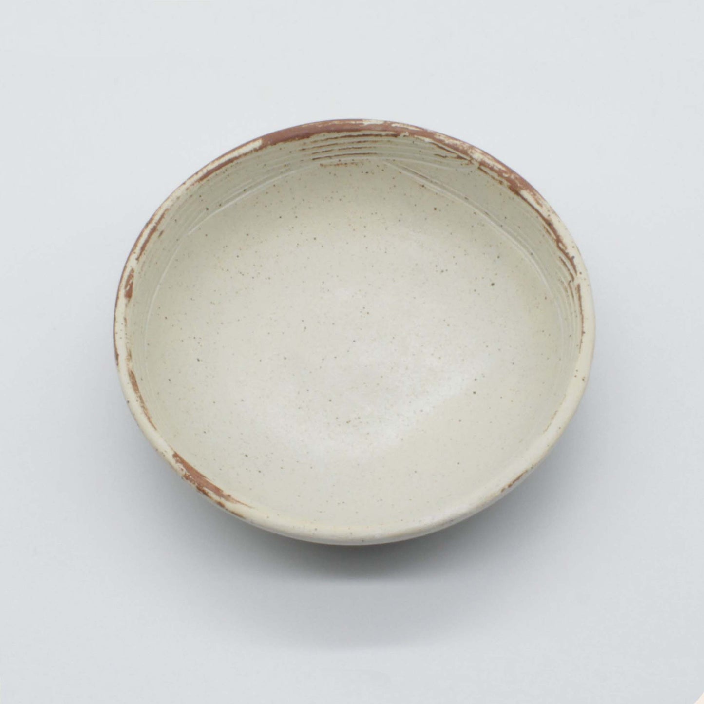 Sauce dish – handmade in antique white colour with touches of clay colour.